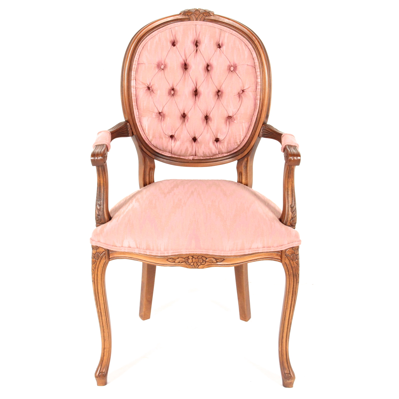 French Style Chair with Tufted Balloon Back