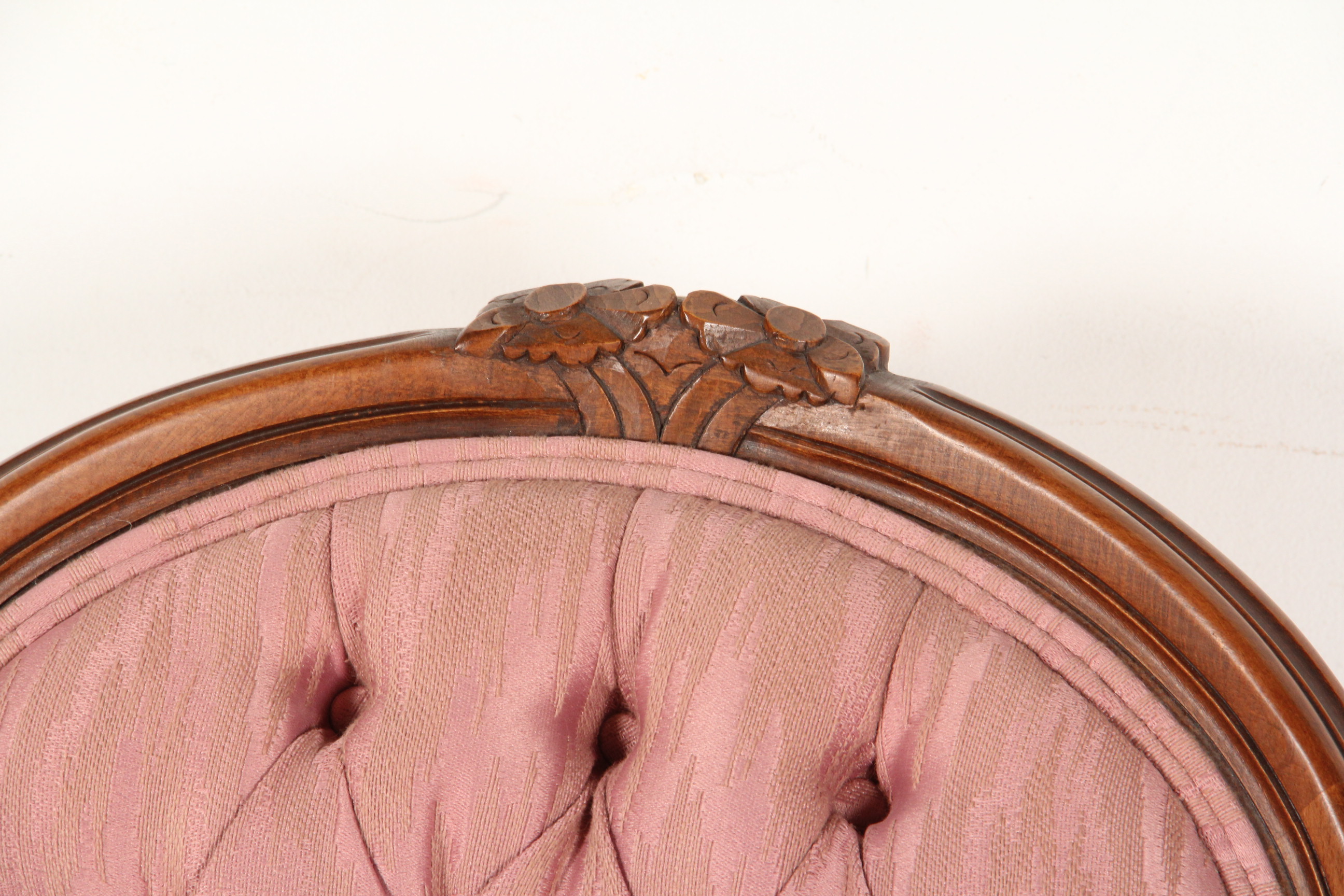 French Style Chair with Tufted Balloon Back