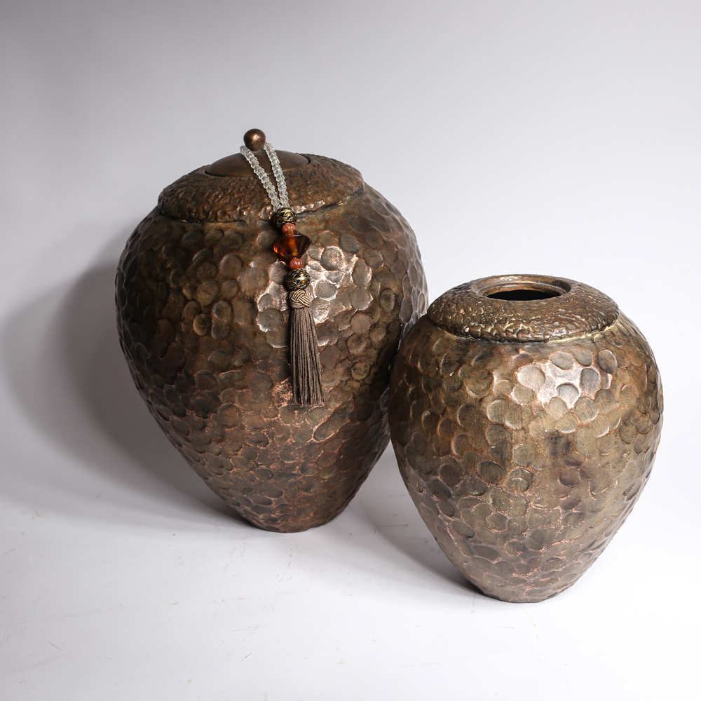 Pair of Decorative Pottery Vases