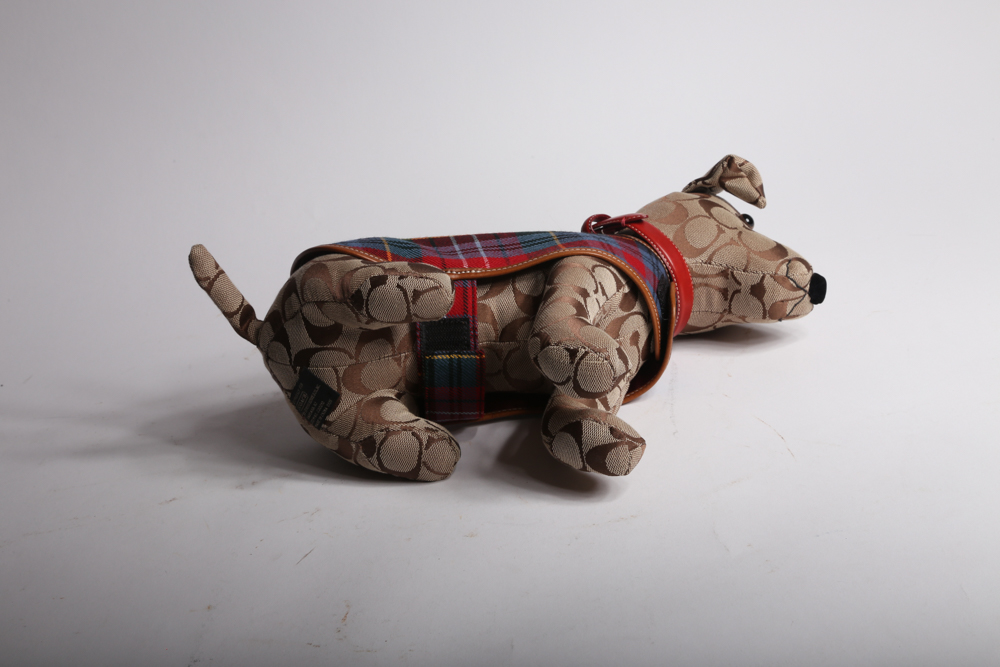 Coach Signature Plush Dog