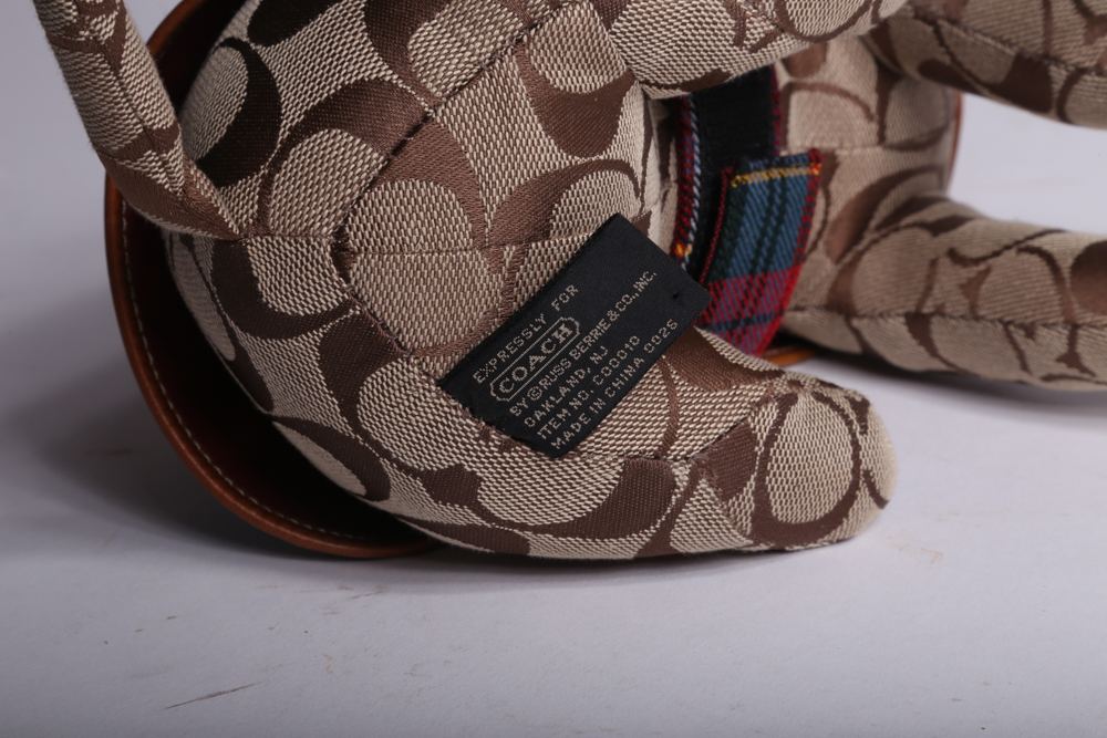 Coach Signature Plush Dog