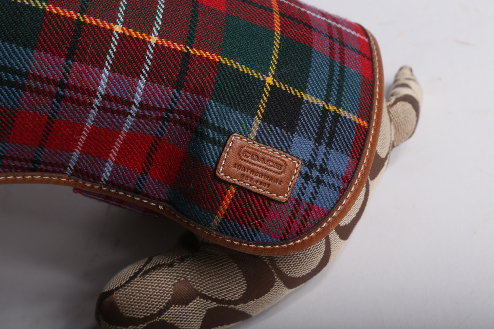 Coach Signature Plush Dog