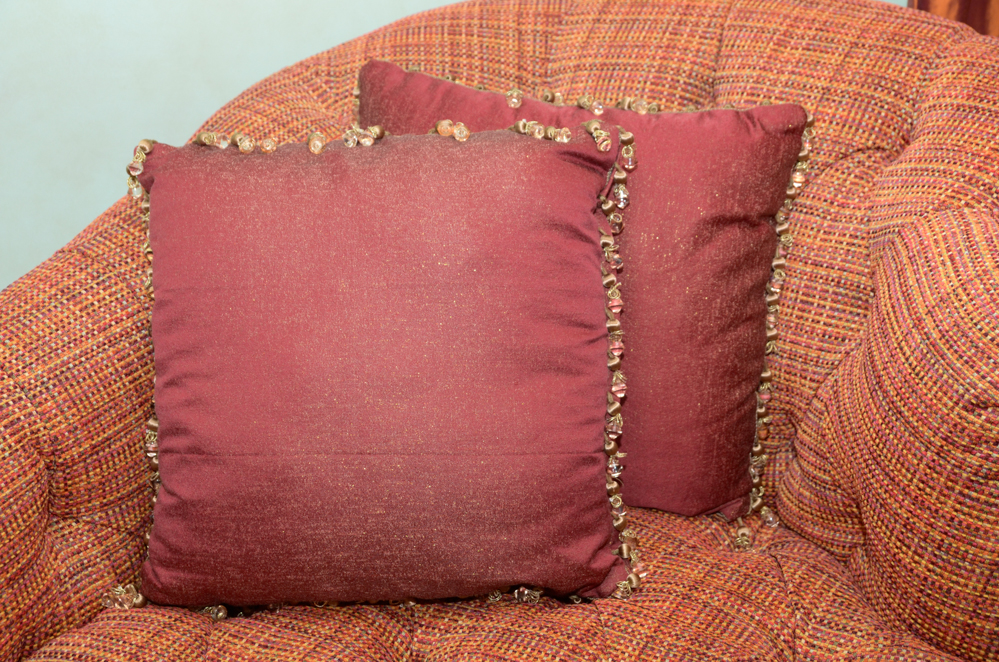 Left-Arm Chaise Lounge with Tweed Upholstery