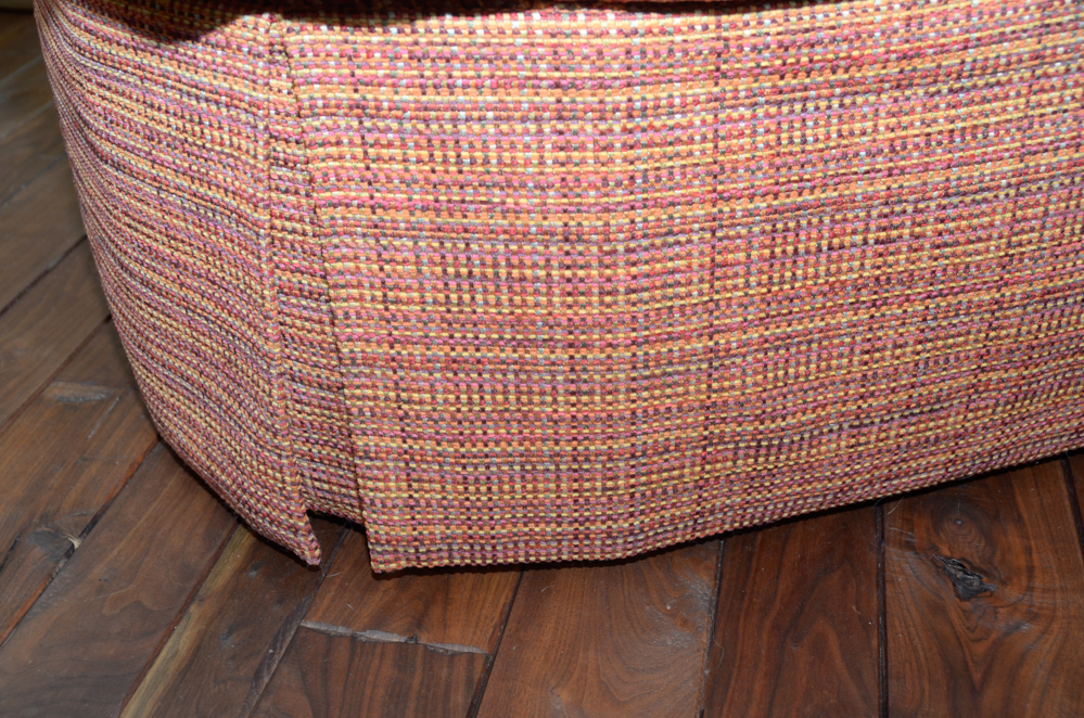 Left-Arm Chaise Lounge with Tweed Upholstery
