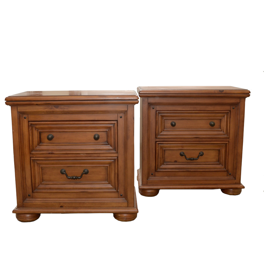 Pair of Broyhill Wood Nightstands