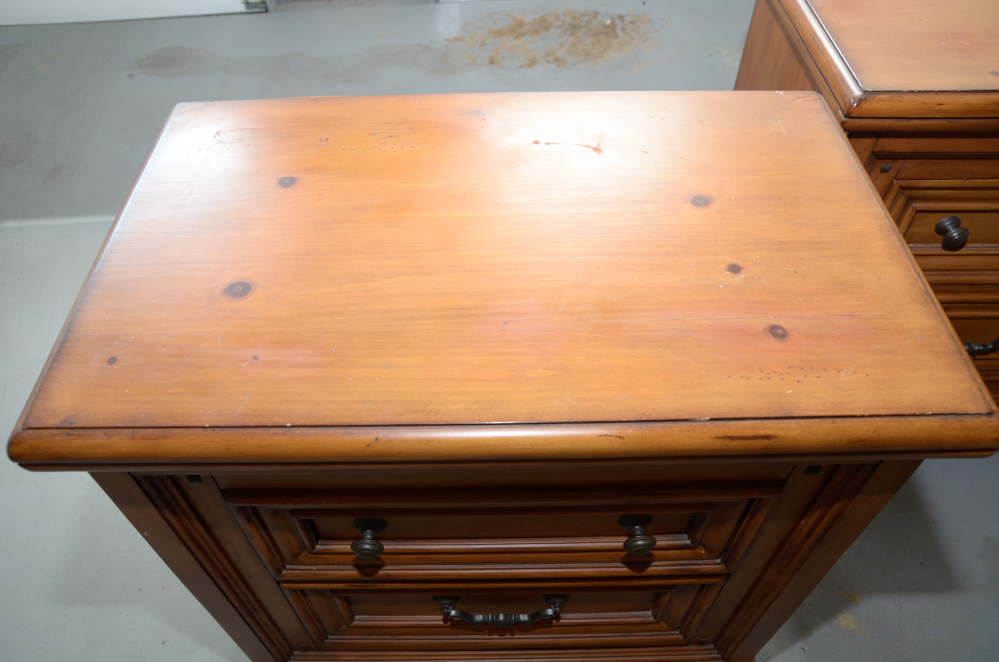 Pair of Broyhill Wood Nightstands