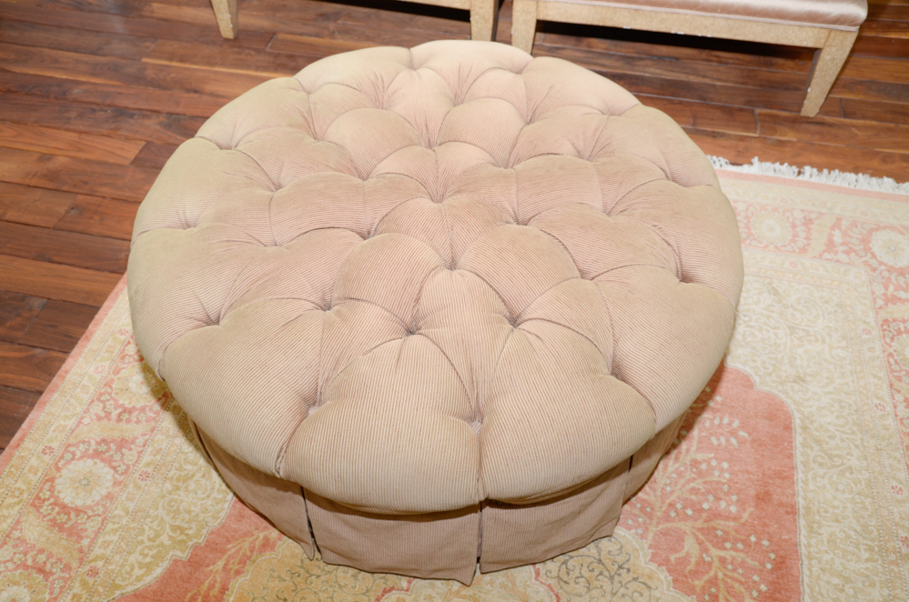 Pair of Chairs with Hassock and Pillows