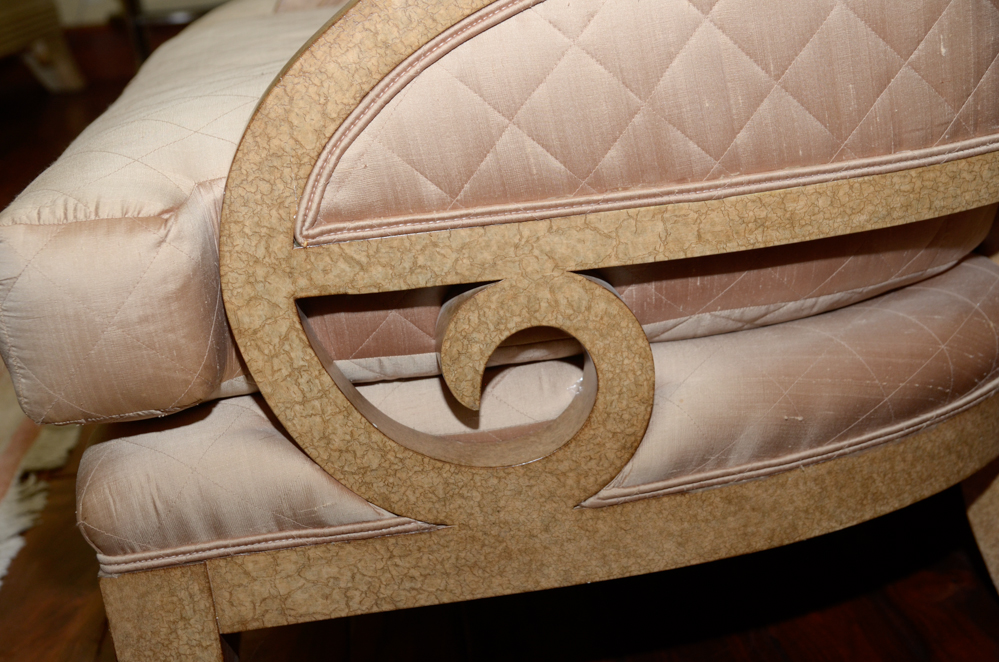 Pair of Chairs with Hassock and Pillows