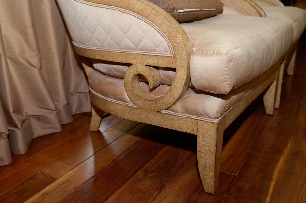 Pair of Chairs with Hassock and Pillows