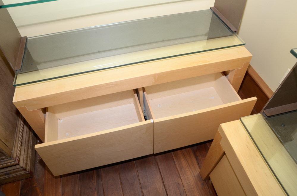 Three Contemporary Display Shelves