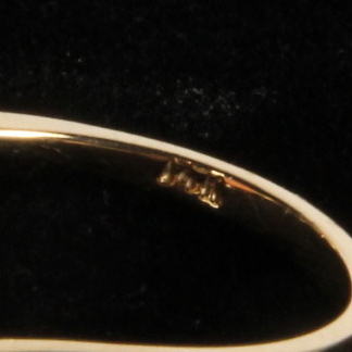 14K Yellow Gold Opal and Diamond Ring