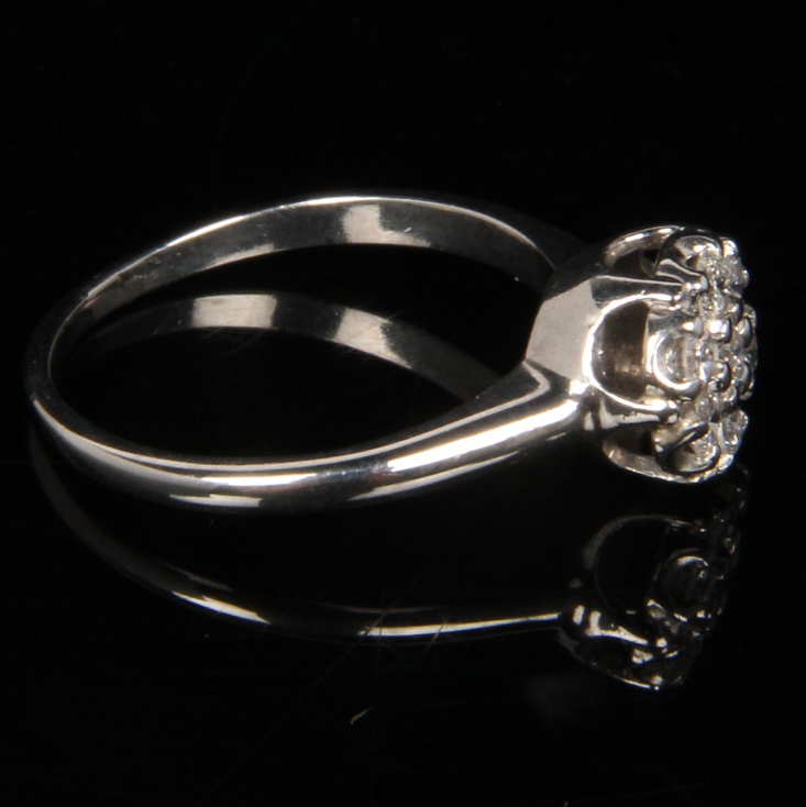 Platinum 0.50 CTW Diamond Cluster Ring
