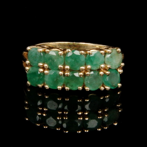 10K Yellow Gold Emerald Ring