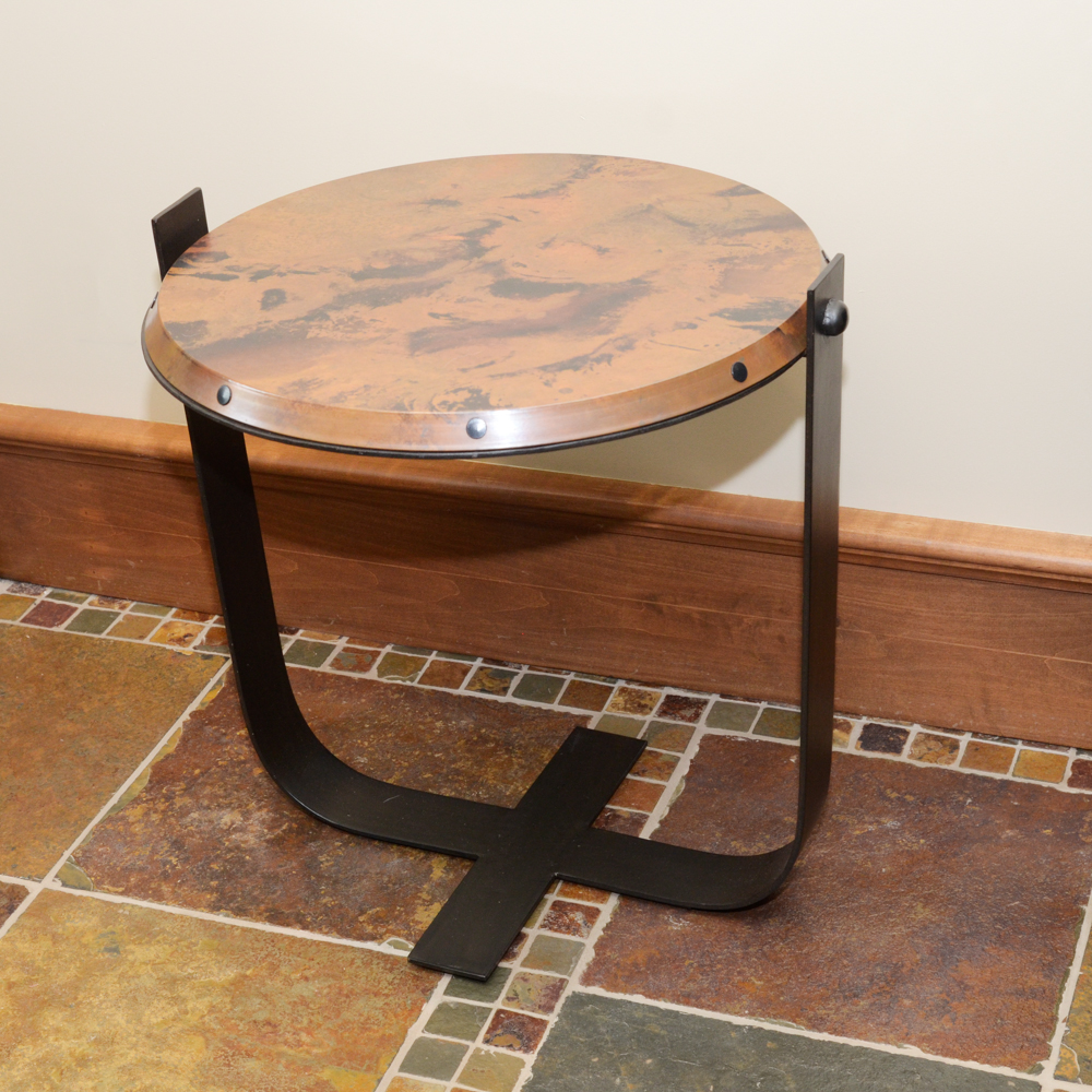 Industrial Metal Side Table