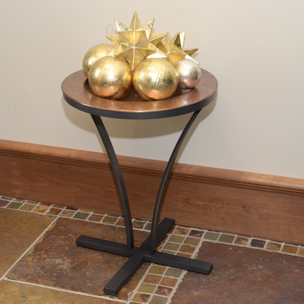 Contemporary Cast Iron Occasional Table