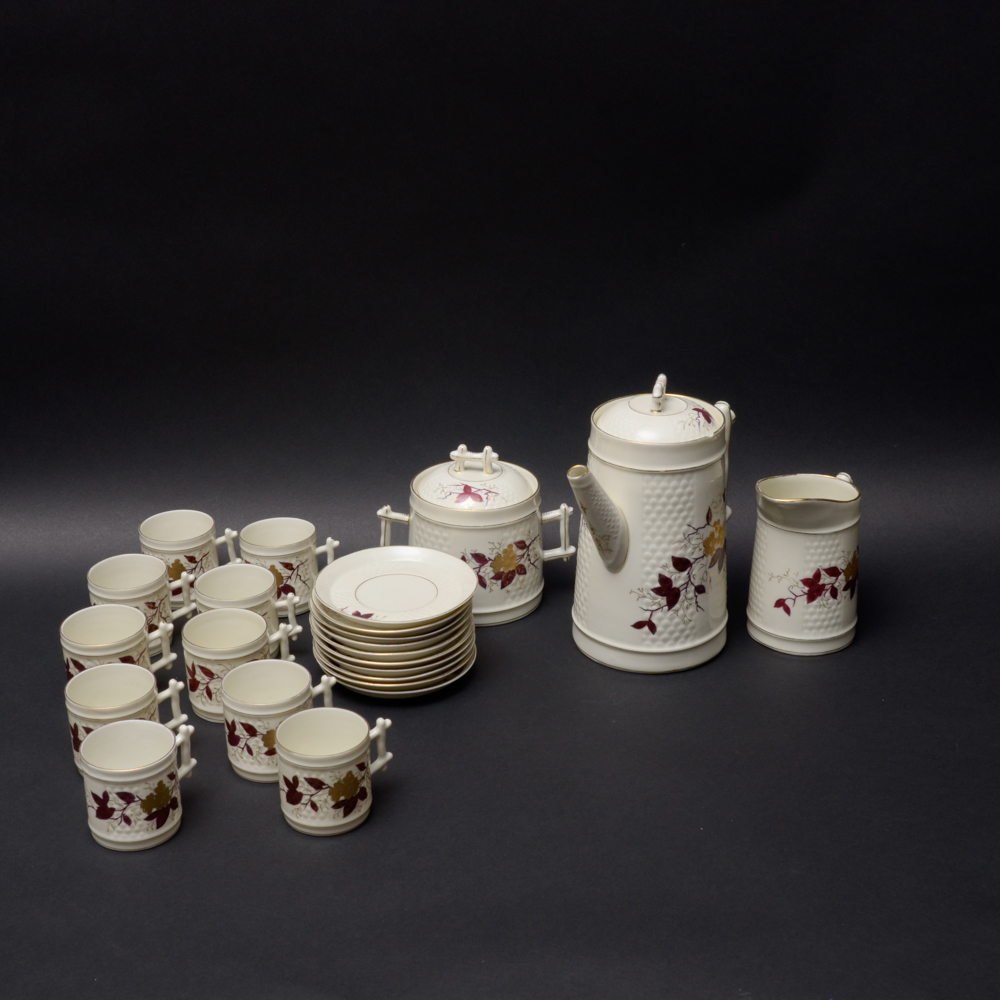 Vintage Hand-Painted China Coffee Service