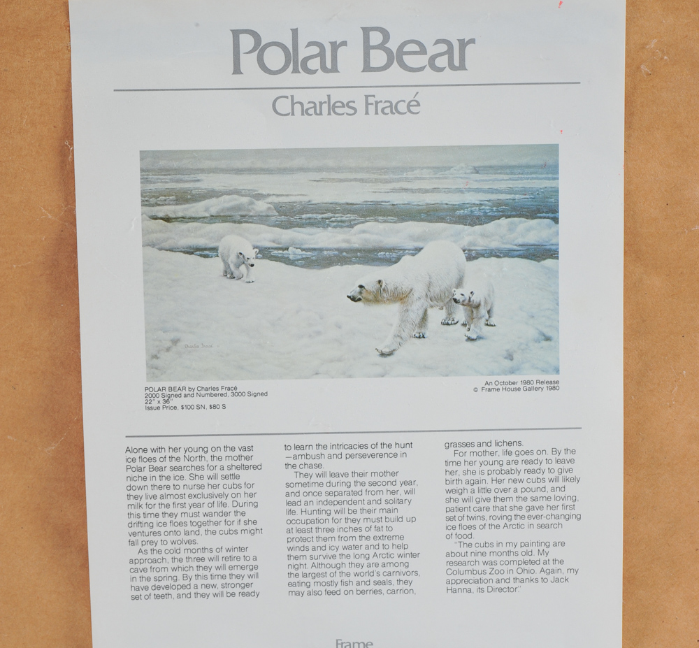 Charles Frace "Polar Bears" Signed Limited Edition Print