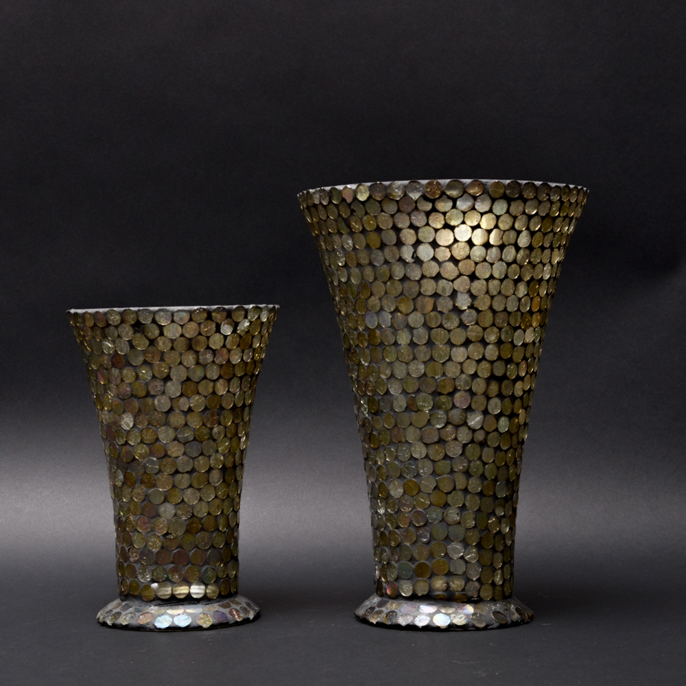Mosaic Glass Vases