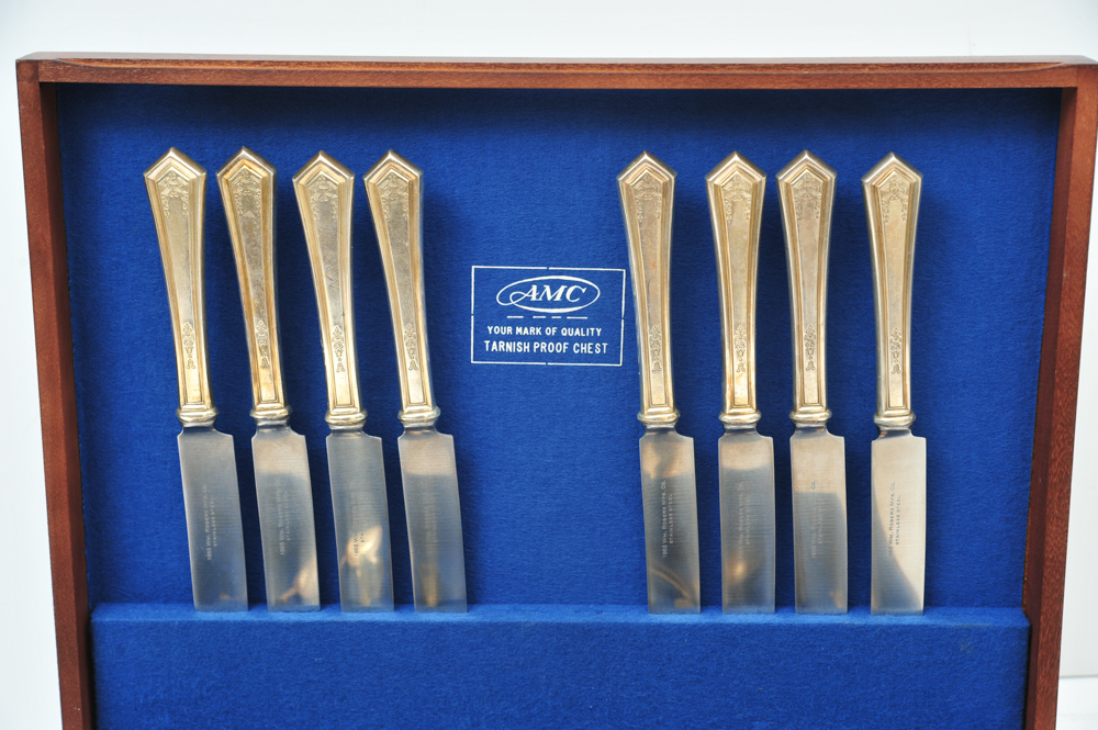 1865 WM Rogers XII  Silver Plate Flatware in Case