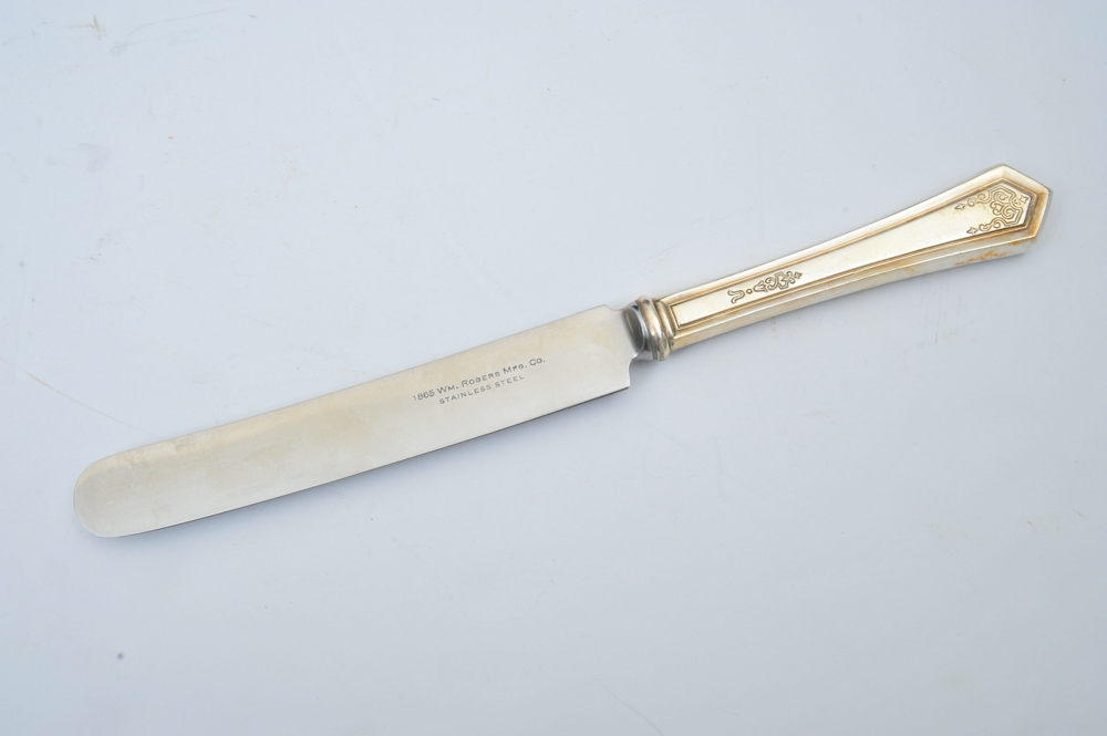 1865 WM Rogers XII  Silver Plate Flatware in Case