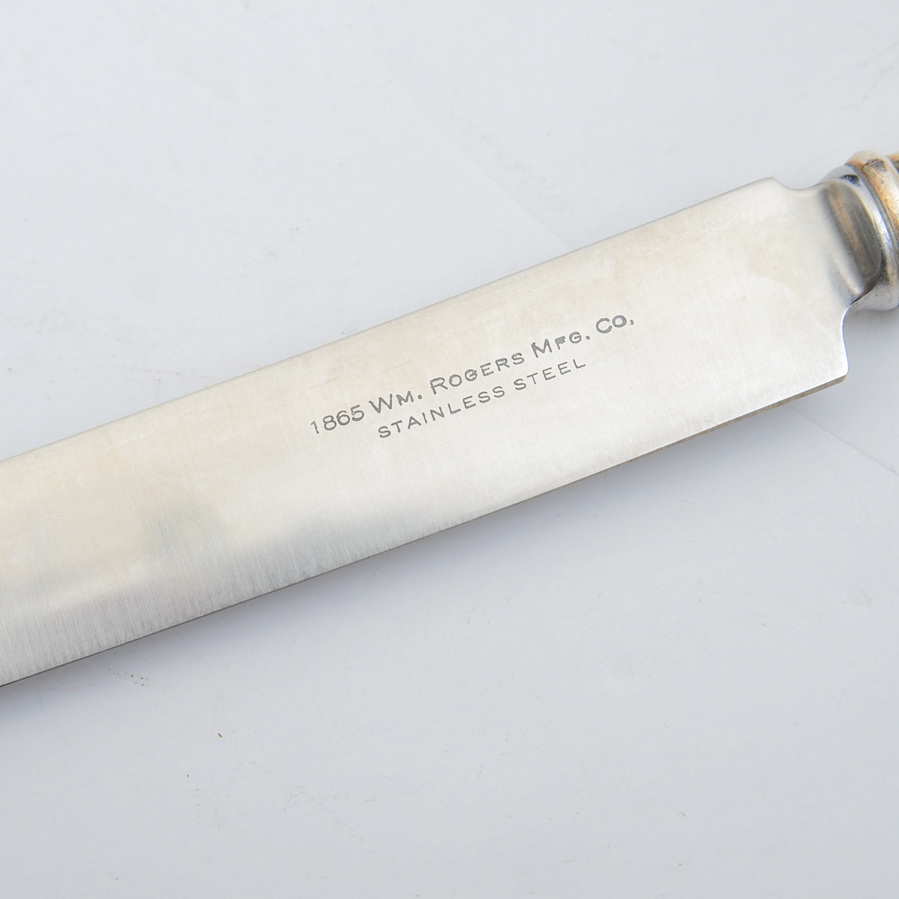 1865 WM Rogers XII  Silver Plate Flatware in Case