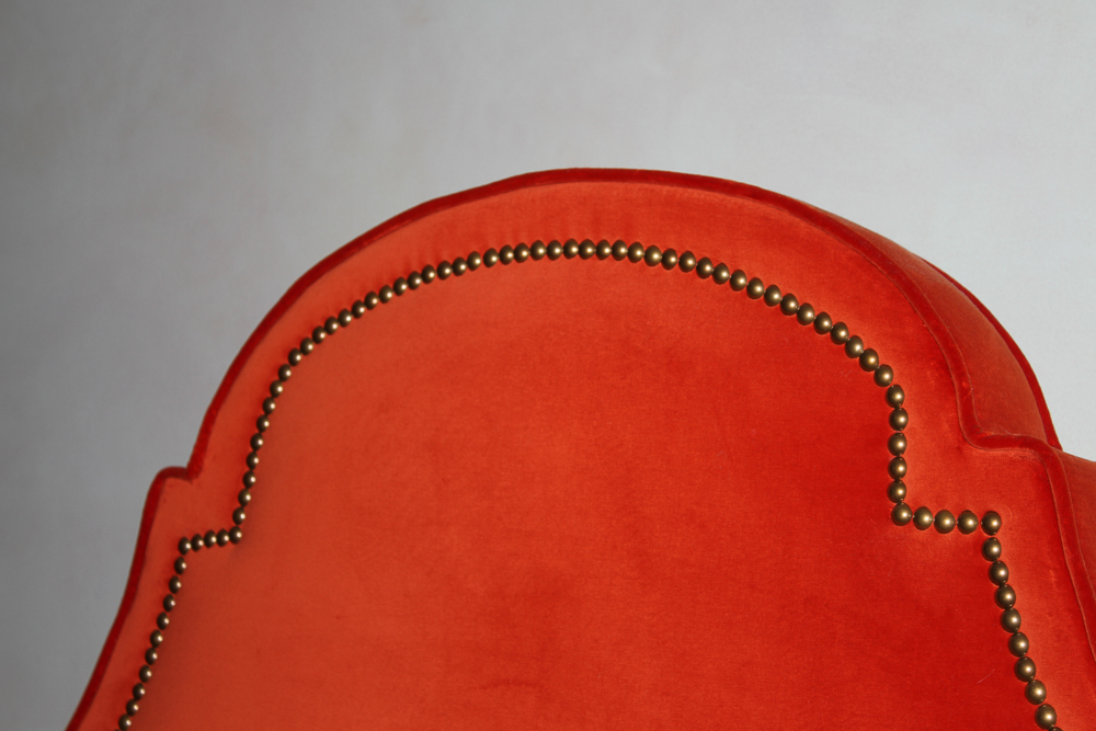 Queen Size Headboard with Nailhead Trim