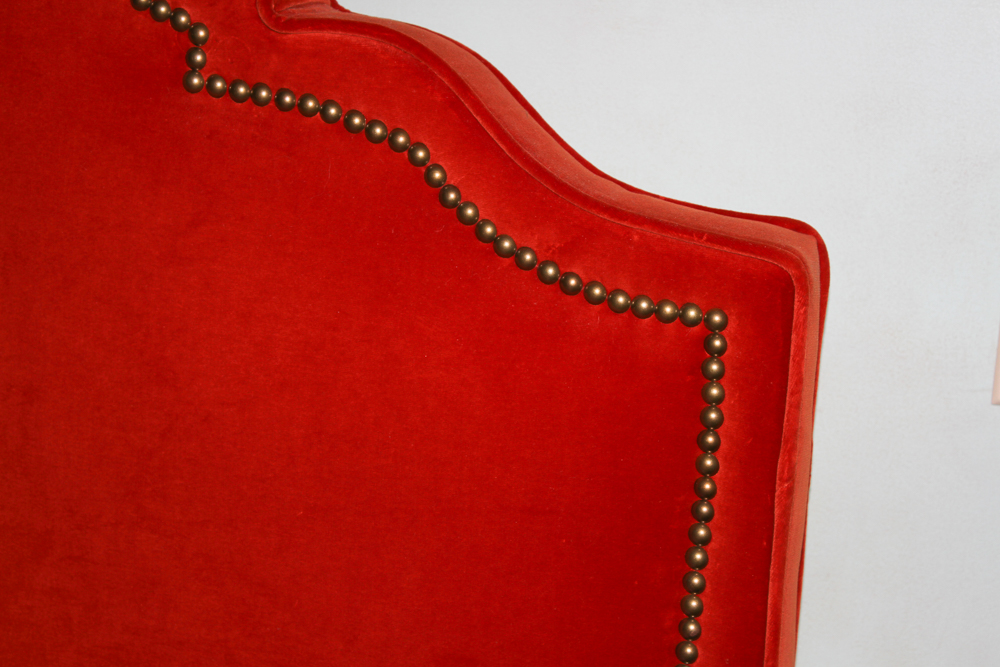 Queen Size Headboard with Nailhead Trim