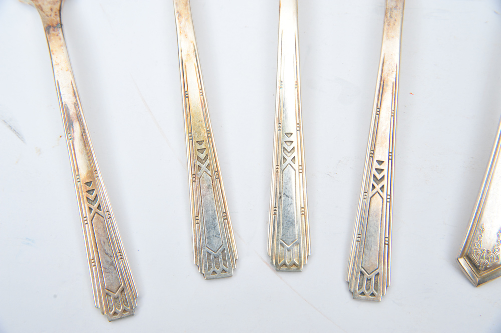 1865 WM Rogers XII  Silver Plate Flatware in Case