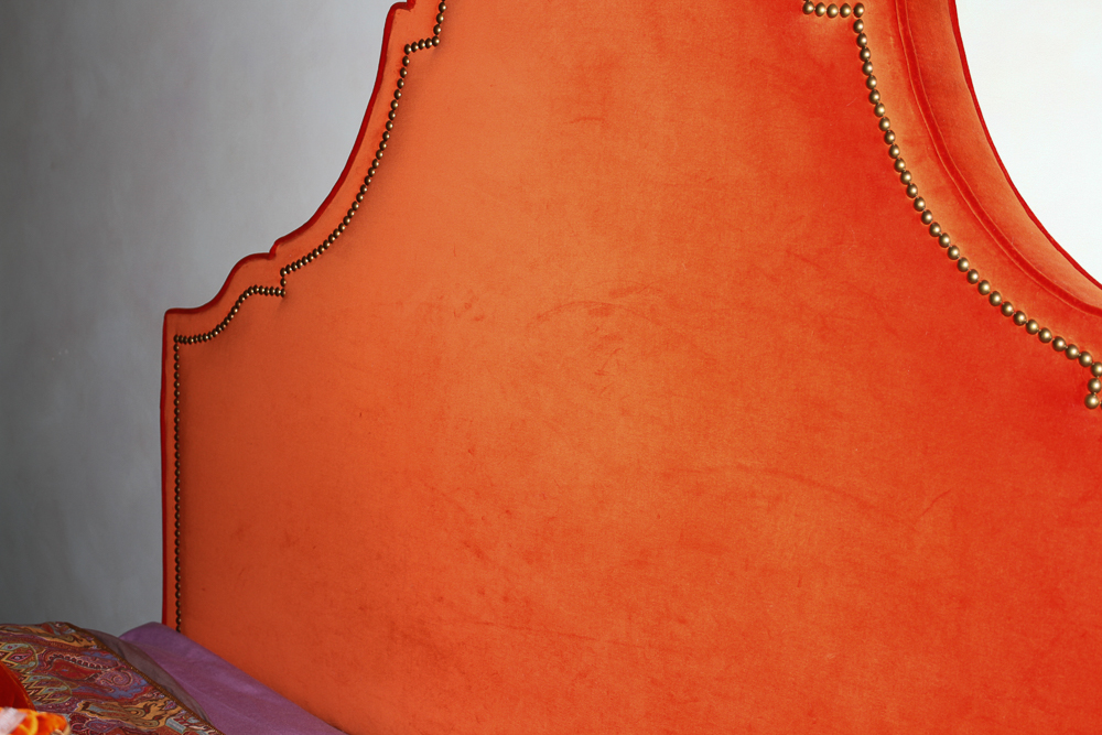 Queen Size Headboard with Nailhead Trim