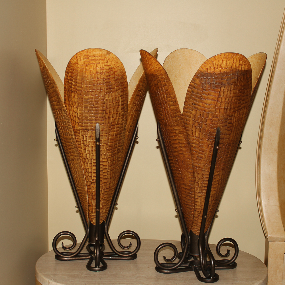 Pair of Upturned Table Lamps