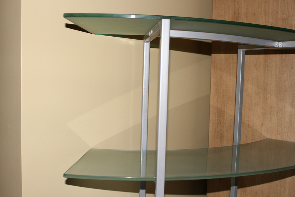 Curved Glass Display Shelf