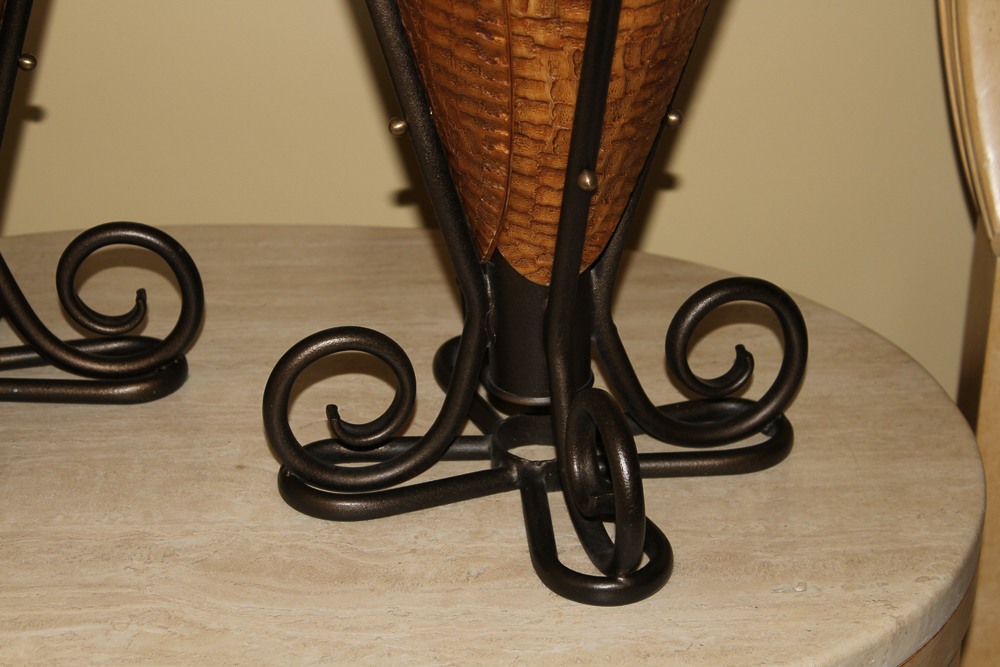 Pair of Upturned Table Lamps