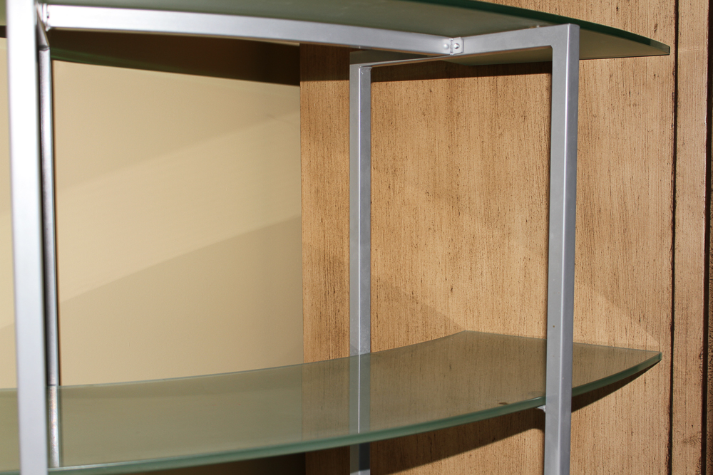Curved Glass Display Shelf