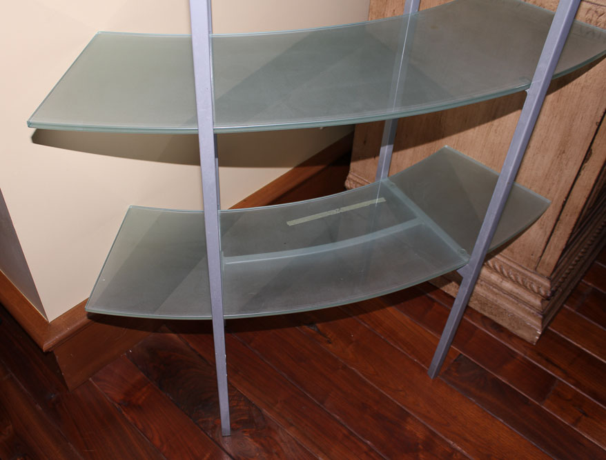 Curved Glass Display Shelf