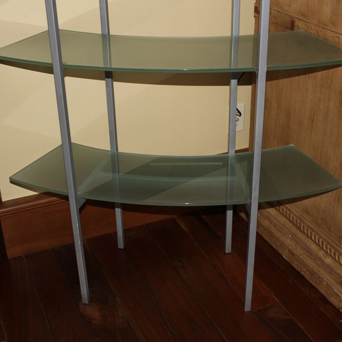 Curved Glass Display Shelf