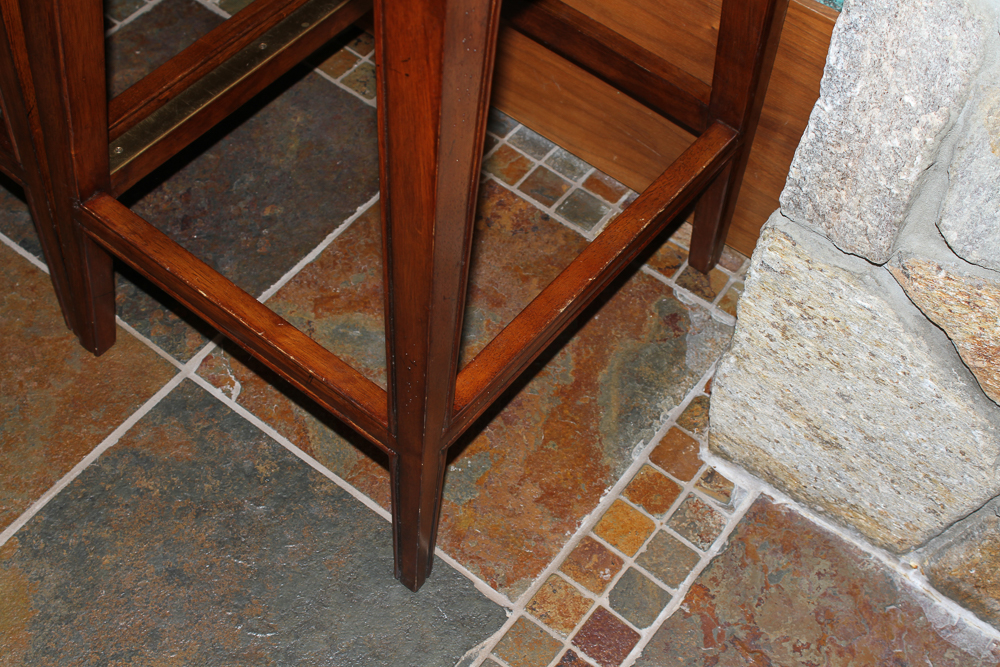 Set of Three Saddle Style Bar Stools