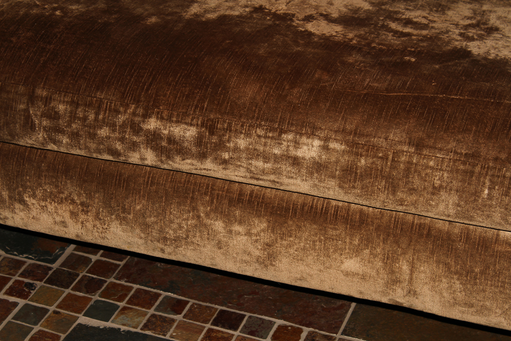 Brown Velvet Chaise Lounge