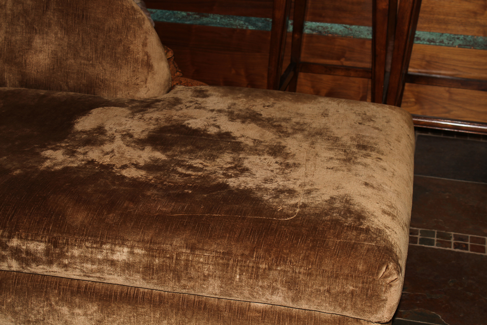Brown Velvet Chaise Lounge