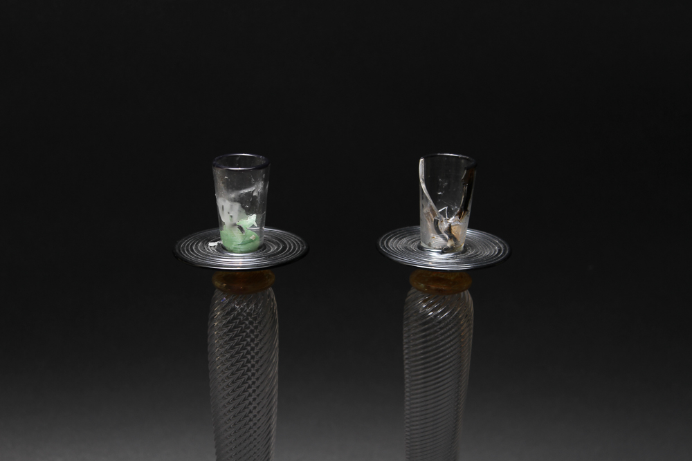 Pair of Tiffany Crystal Candlesticks