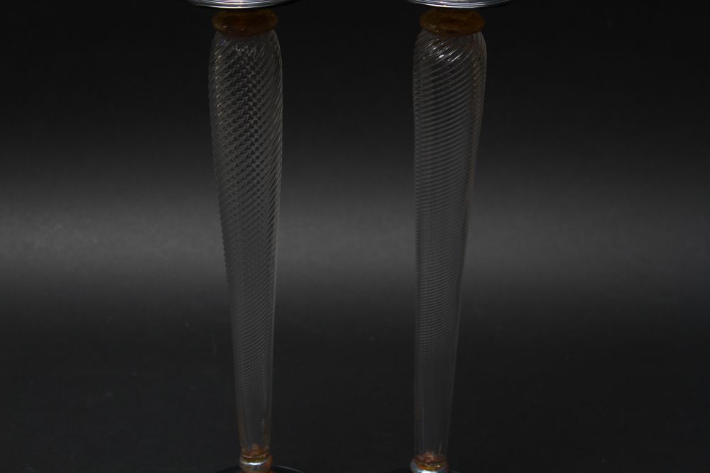 Pair of Tiffany Crystal Candlesticks