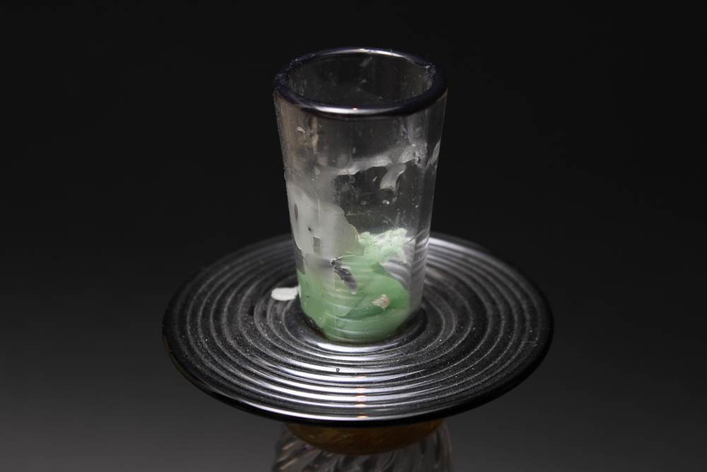 Pair of Tiffany Crystal Candlesticks