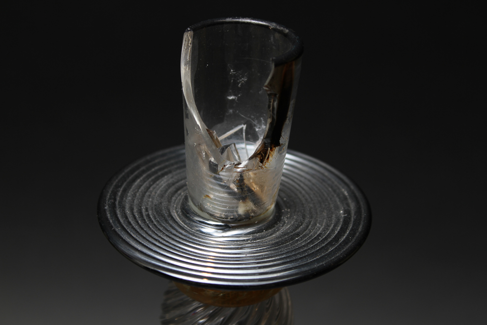 Pair of Tiffany Crystal Candlesticks