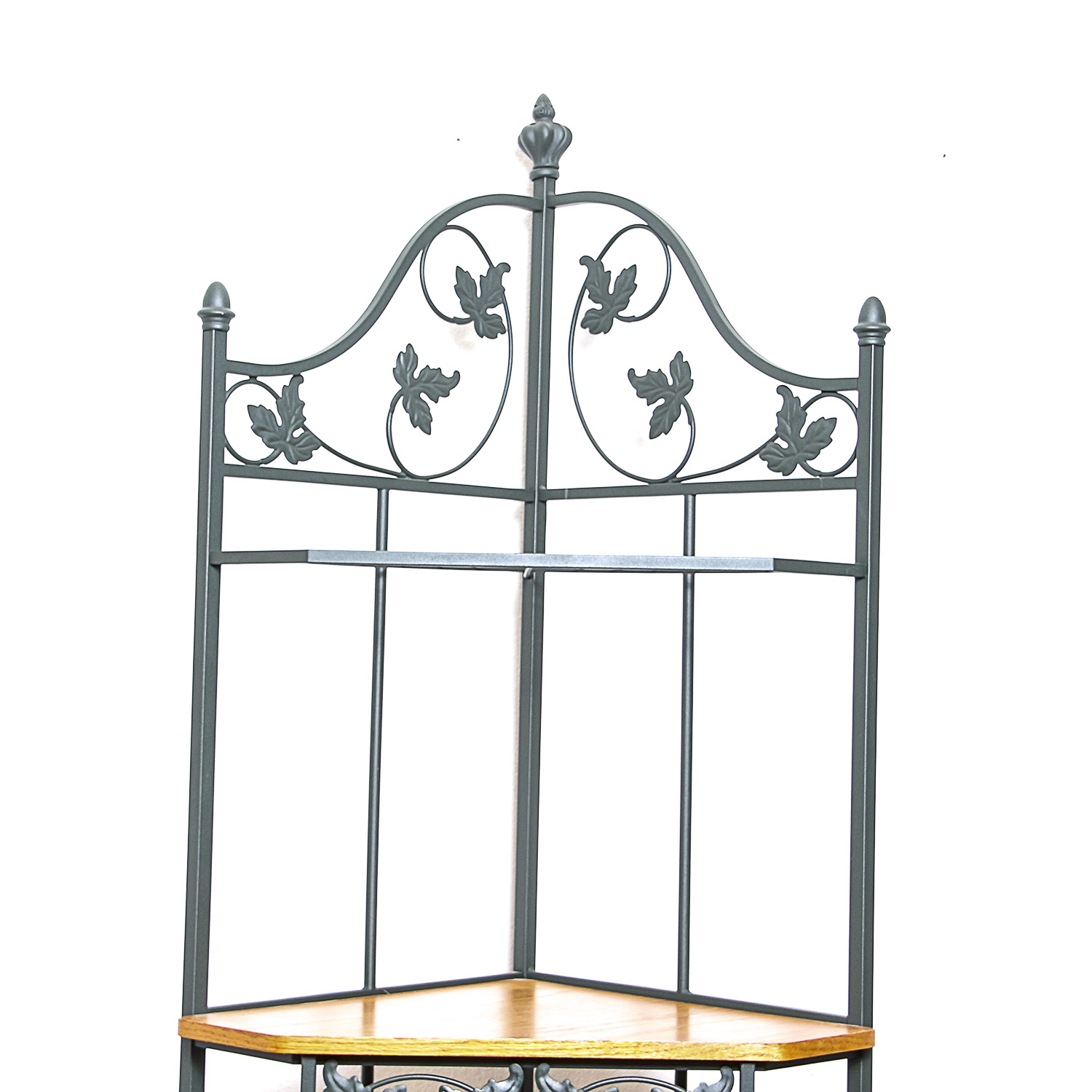 Metal Shelving Unit with Built-in Wine Rack