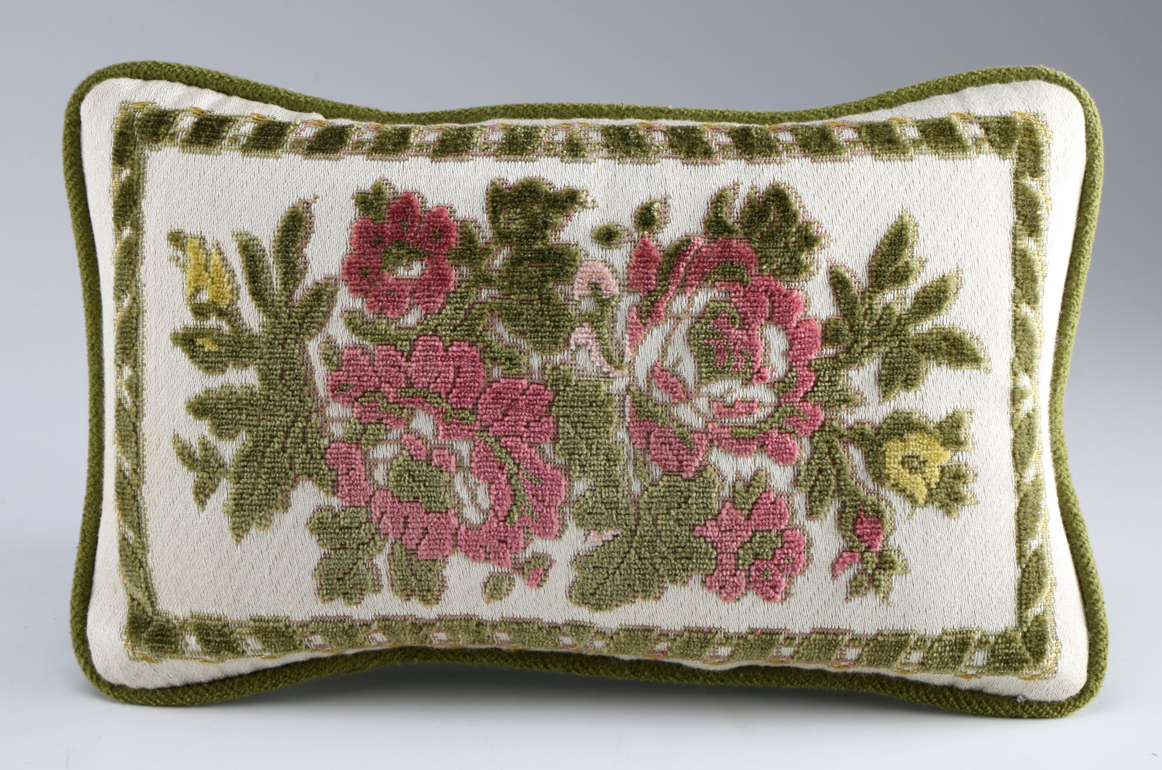 Five Vintage Decorative Velvet Pillows