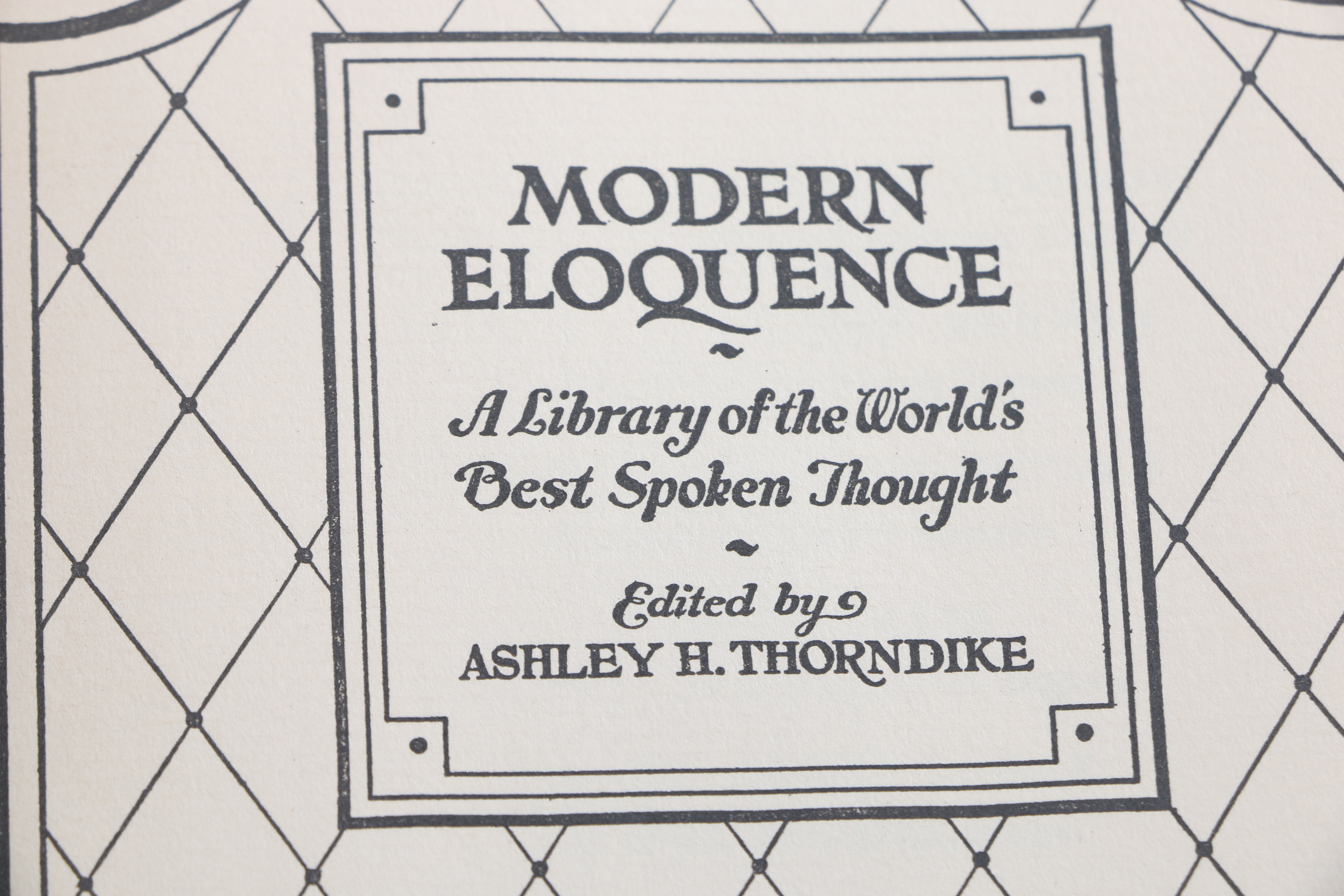 Collection of "Modern Eloquence" Books