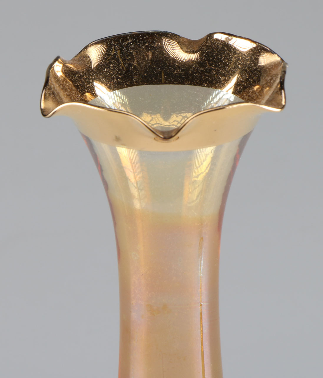 Two Sets of Decorative Bud Glass Vases