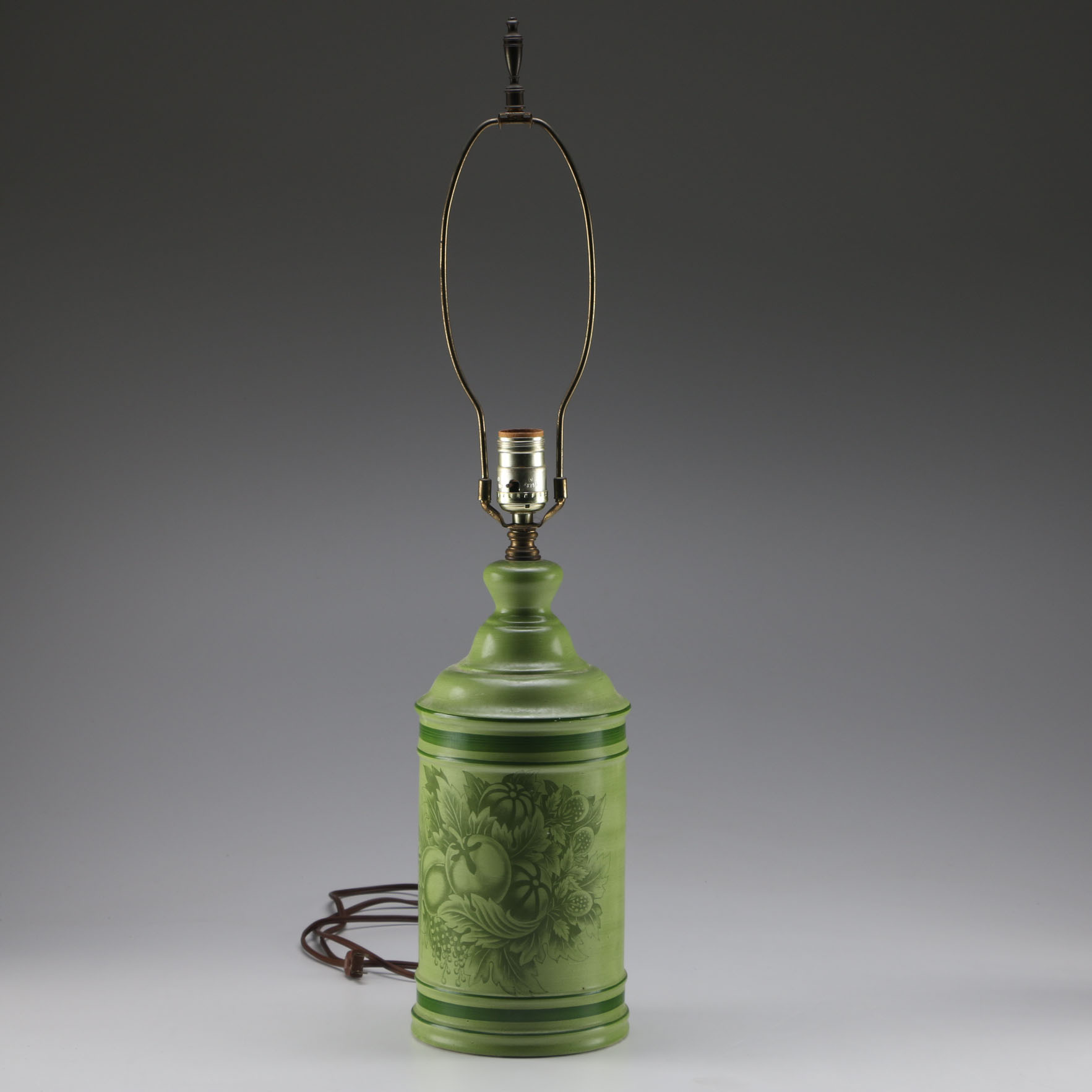 Pair of Lamps with Floral Pattern