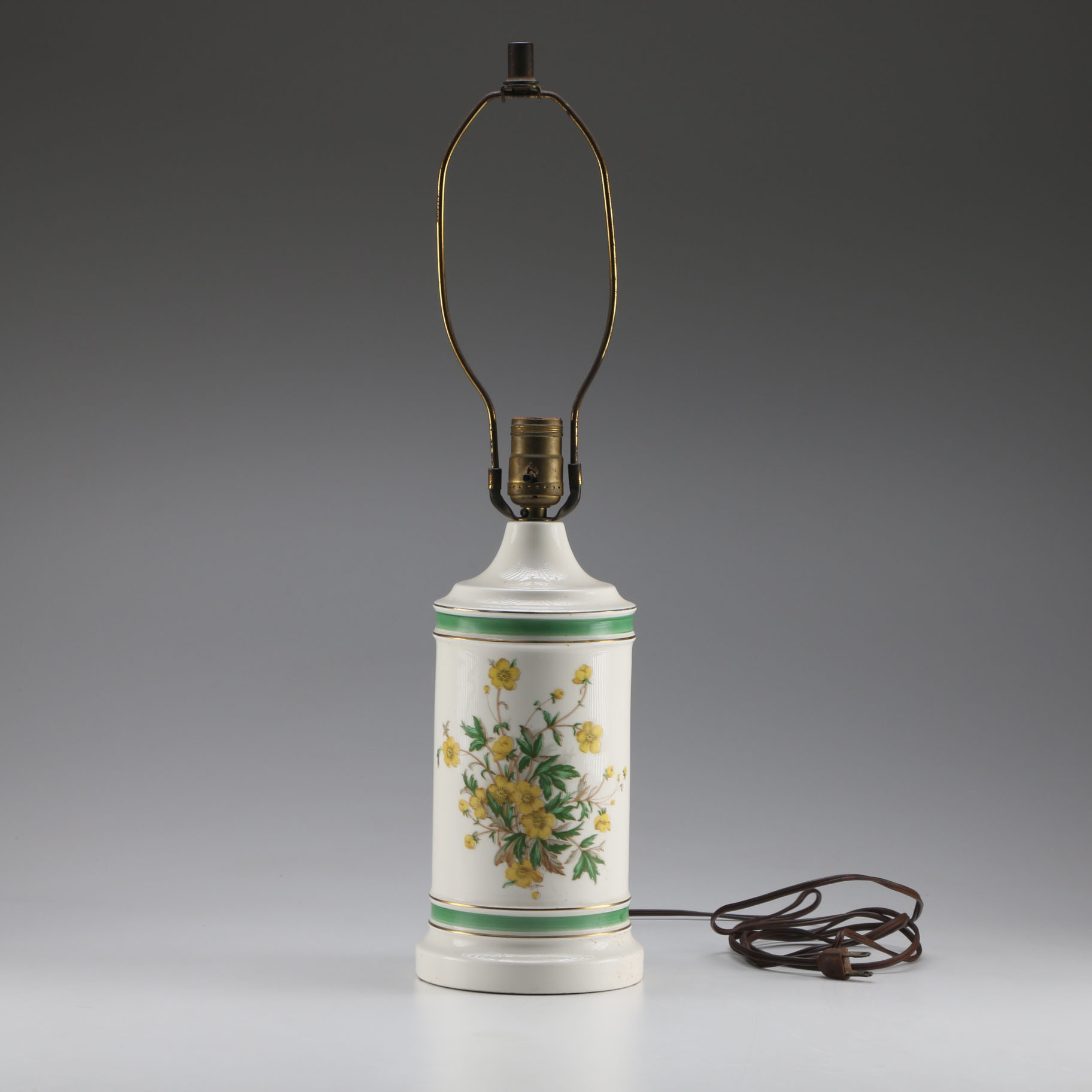 Pair of Lamps with Floral Pattern