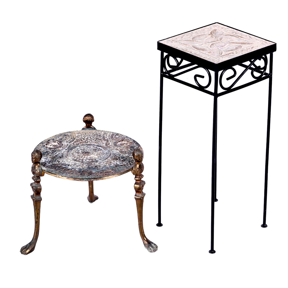 Pair of Metal Plant Stands