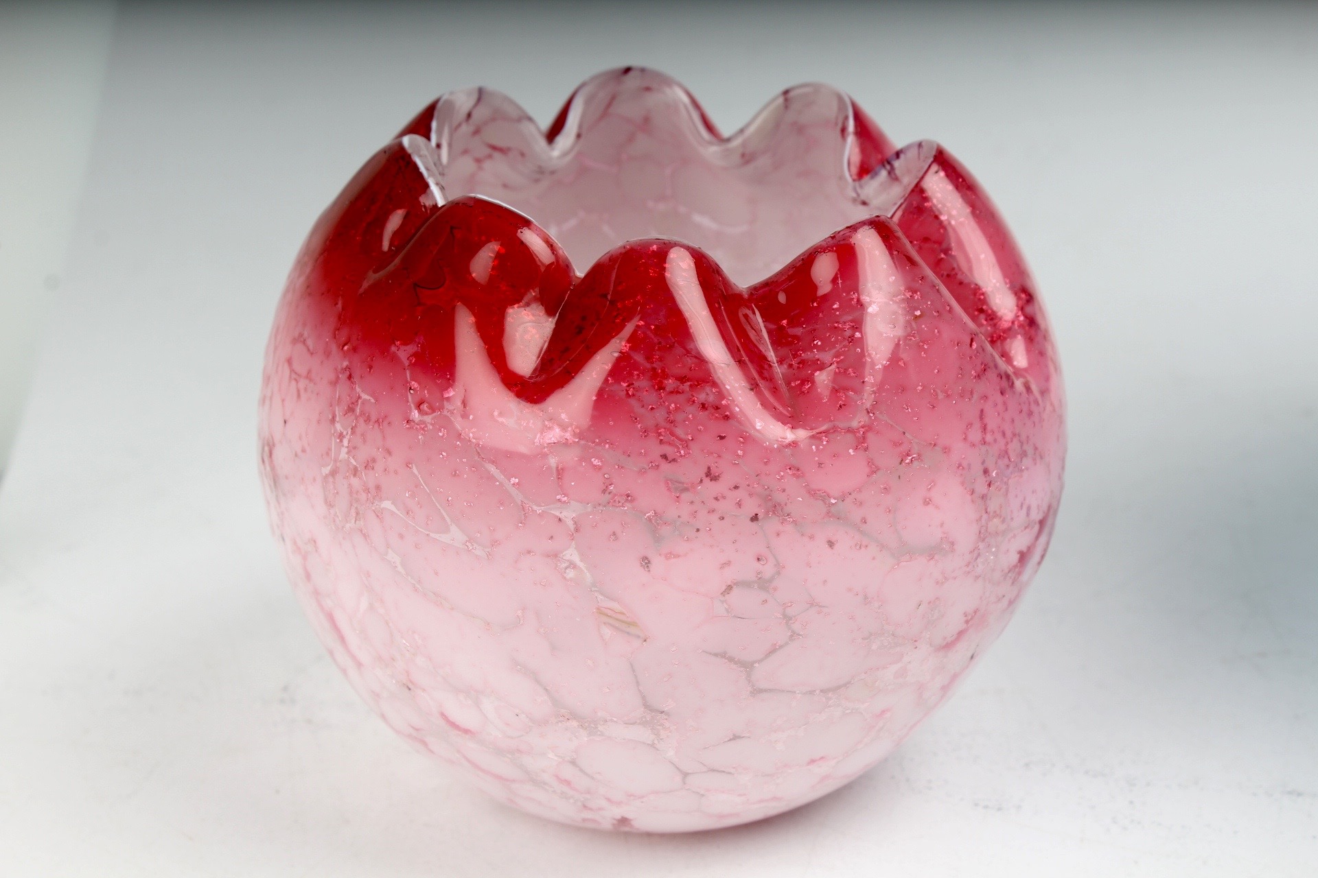 Red White and Blue Art Glass Vases